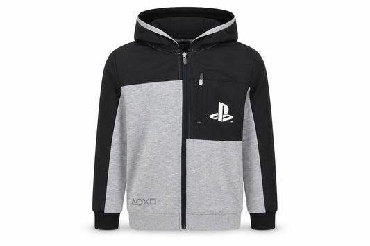 Primark Boys 8-9 Years Grey Black PlayStation Full Zip Hoodie
