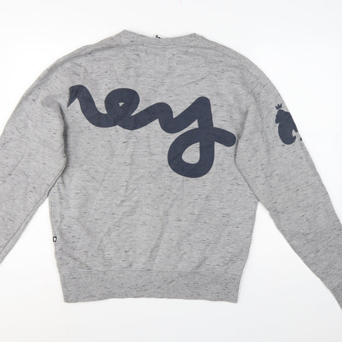Money Men's Grey M Graphic Logo Crew Neck Pullover Sweatshirt
