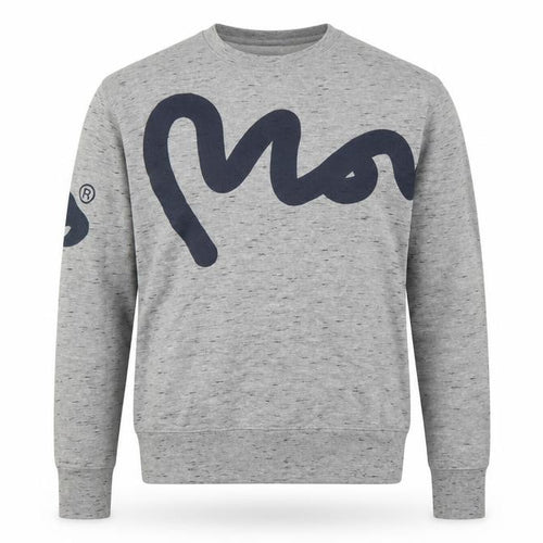 Money Men's Grey M Graphic Logo Crew Neck Pullover Sweatshirt