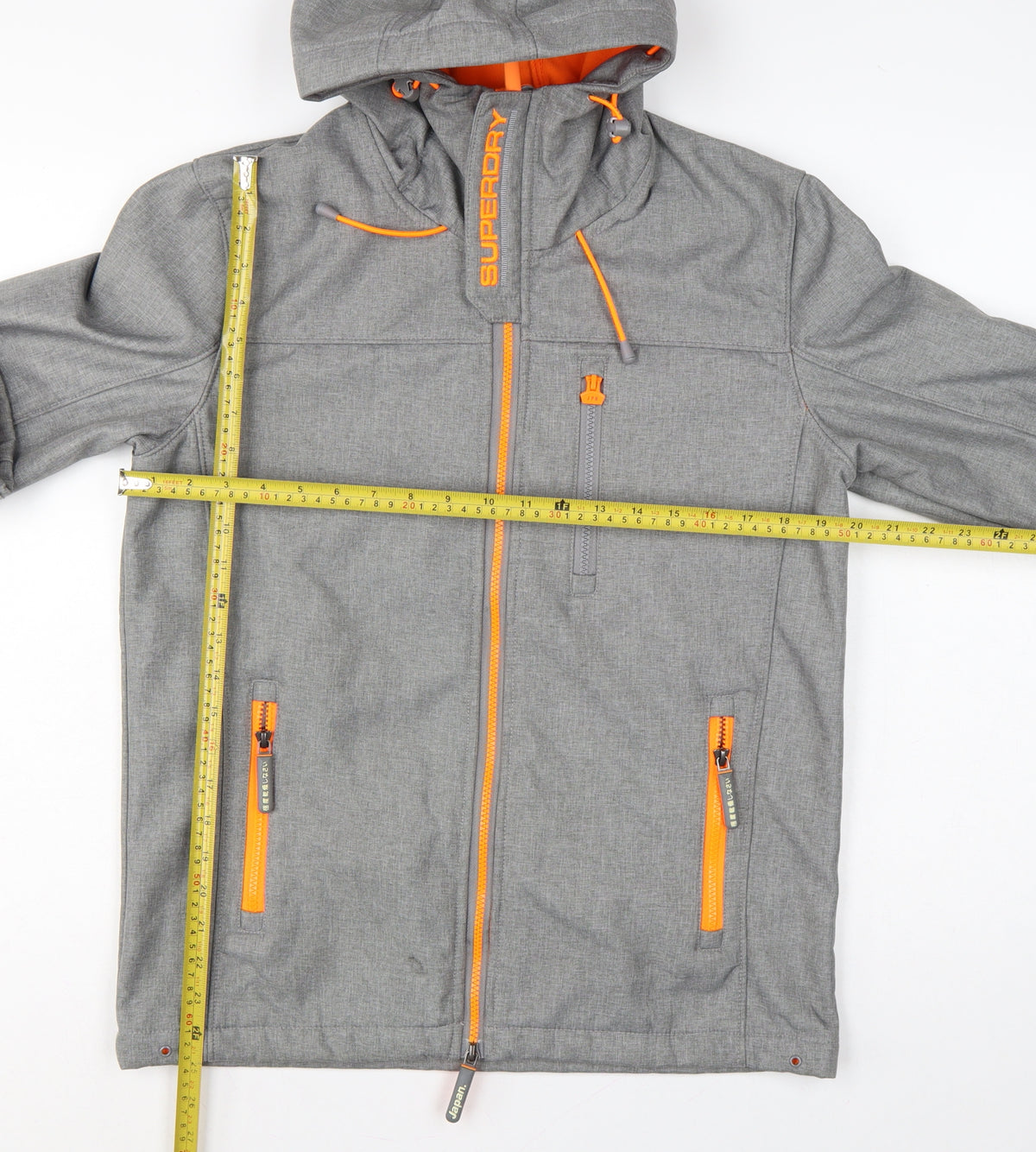 Superdry Men Grey M Windtrekker Hooded Softshell Windbreaker Jacket