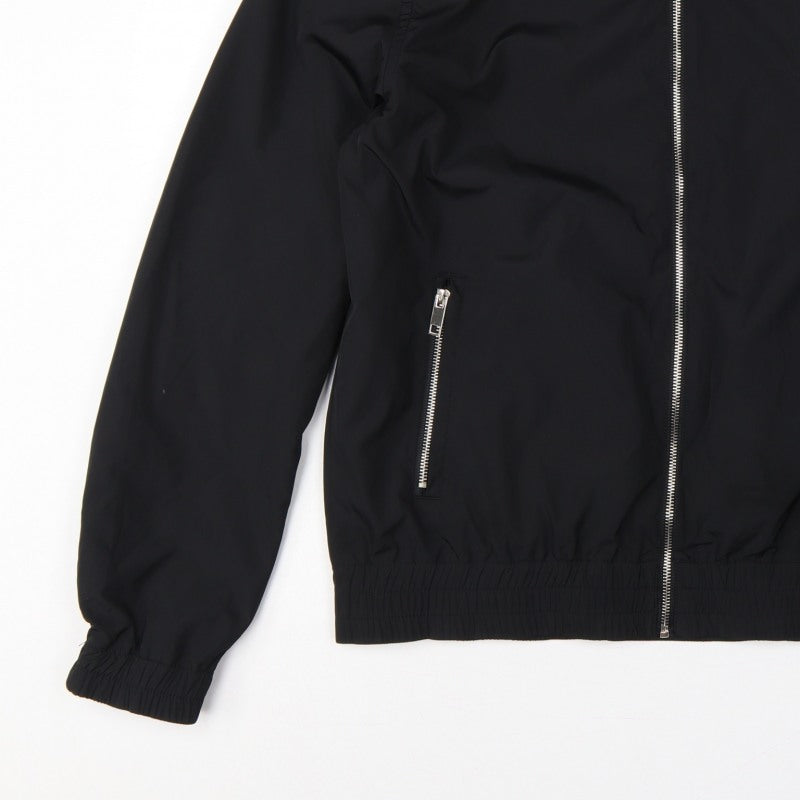 Brave Soul Men’s Black L Bomber Jacket Collared Full Zip