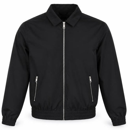 Brave Soul Men’s Black L Bomber Jacket Collared Full Zip