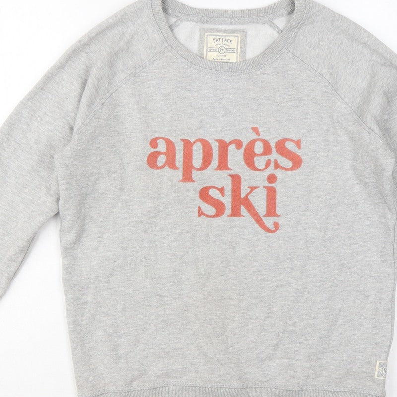 Additional view of Fat Face Women’s Grey S Aprés Ski Graphic Pullover Sweatshirt