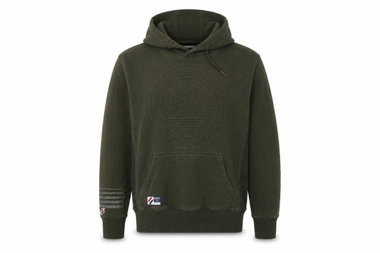 Superdry Men’s Green M Pullover Hoodie Army Logo Graphic Fleece