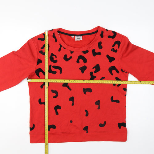 bpc Bonprix Women Red Leopard Print Sweatshirt UK 12 Pullover