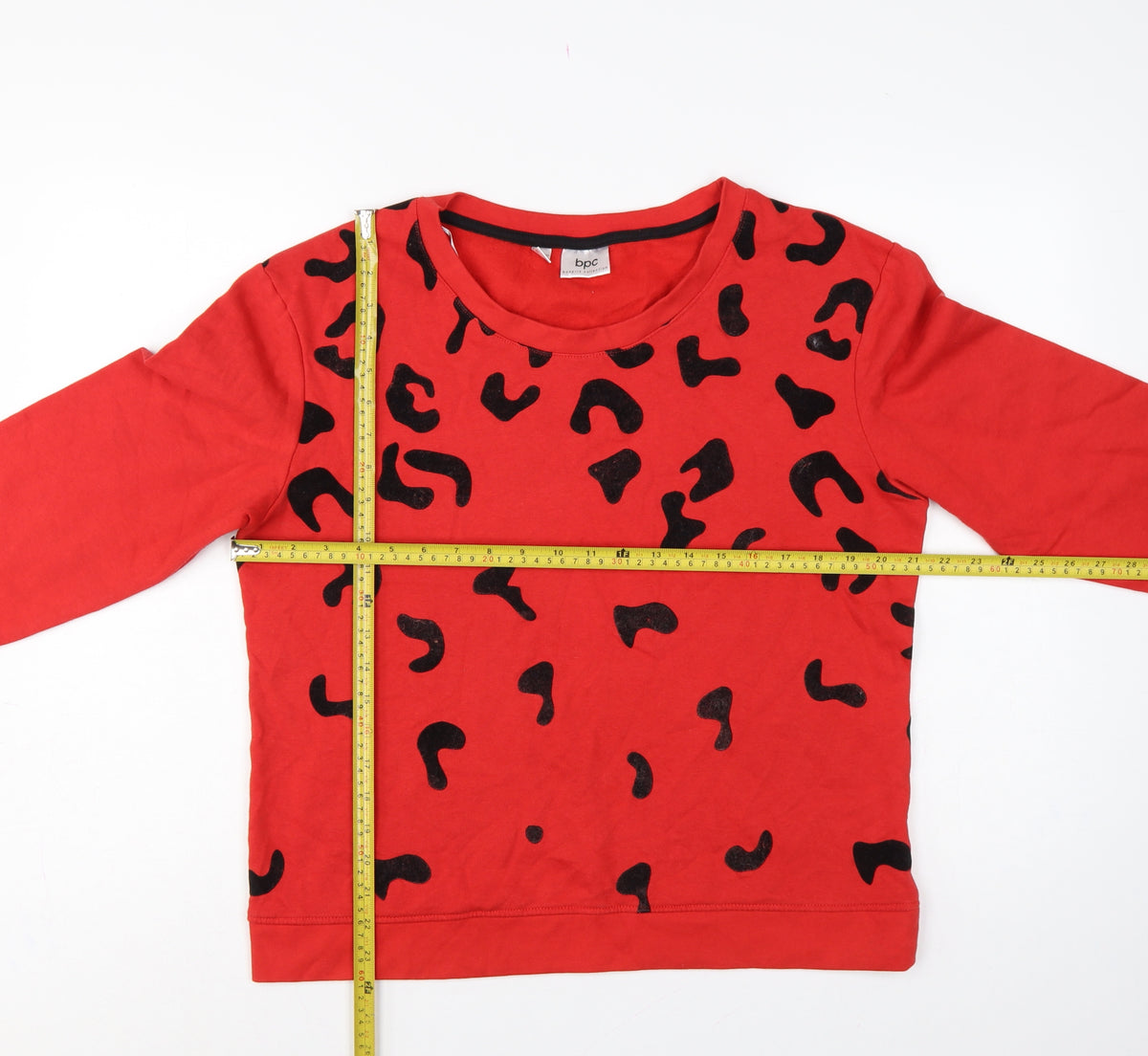 bpc Bonprix Women Red Leopard Print Sweatshirt UK 12 Pullover