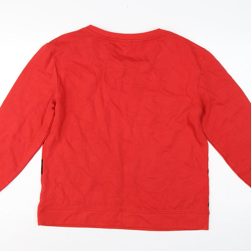 bpc Bonprix Women Red Leopard Print Sweatshirt UK 12 Pullover