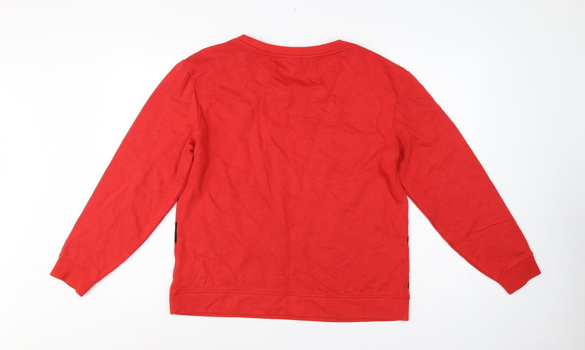bpc Bonprix Women Red Leopard Print Sweatshirt UK 12 Pullover