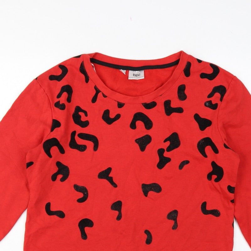 bpc Bonprix Women Red Leopard Print Sweatshirt UK 12 Pullover