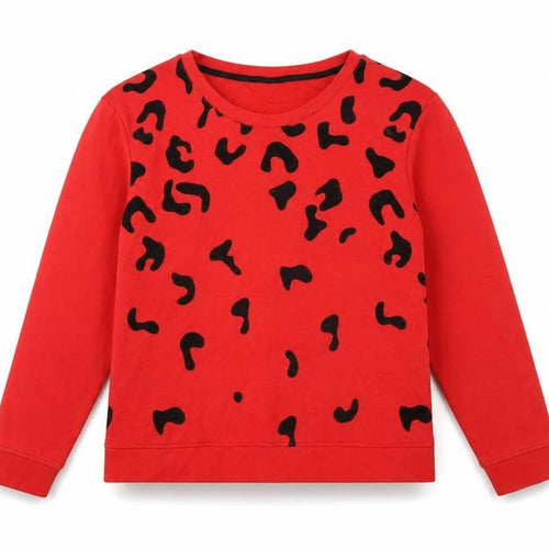 bpc Bonprix Women Red Leopard Print Sweatshirt UK 12 Pullover