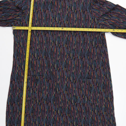 Seasalt Cornwall Women Multicoloured UK 22 Shift Dress Geometric 3/4 Sleeve