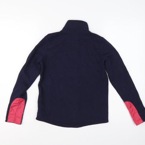 Decathlon Girls Blue Pink 12 Years Quilted Full Zip Riding Jacket