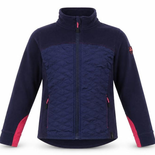 Decathlon Girls Blue Pink 12 Years Quilted Full Zip Riding Jacket