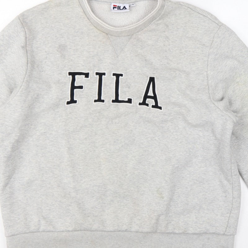Additional view of Fila Women Grey XL/16 Logo Pullover Crew Neck Sweatshirt