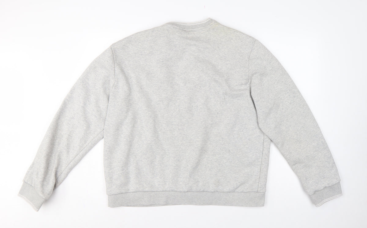 Brand and care label for Fila Women Grey XL/16 Logo Pullover Crew Neck Sweatshirt