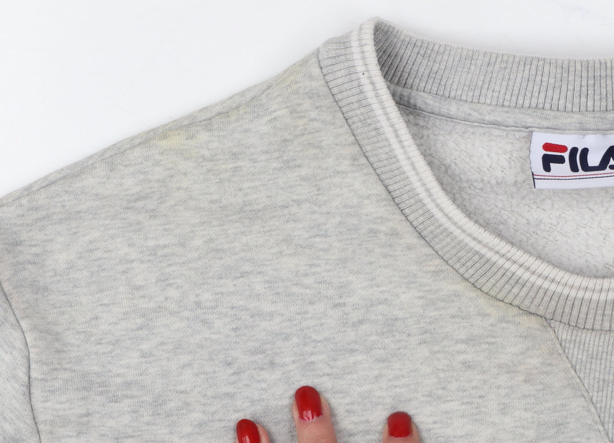 Additional view of Fila Women Grey XL/16 Logo Pullover Crew Neck Sweatshirt