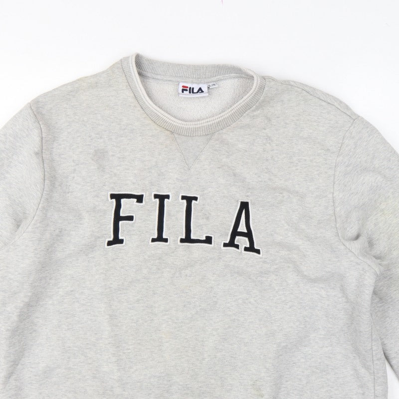 Additional view of Fila Women Grey XL/16 Logo Pullover Crew Neck Sweatshirt