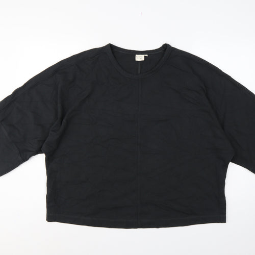 Beyond Nine Women’s Black M Oversized Dolman Sleeve Sweatshirt