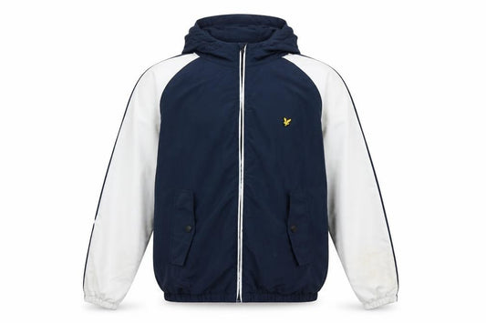Lyle & Scott Boys Blue White Hooded Windbreaker Jacket 14-15 Years