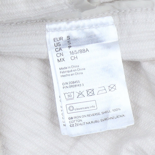 H&M Men’s Beige Corduroy Button Jacket Size S Collared Utility
