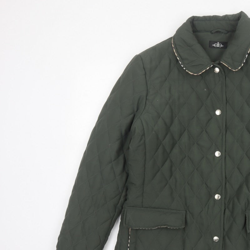 David Barry Women’s Green UK 14 Quilted Padded Jacket