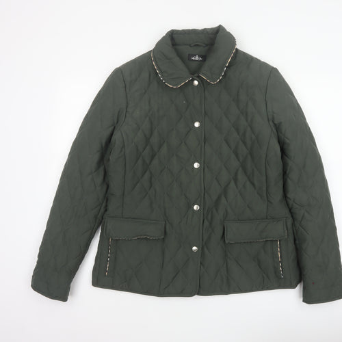 David Barry Women’s Green UK 14 Quilted Padded Jacket