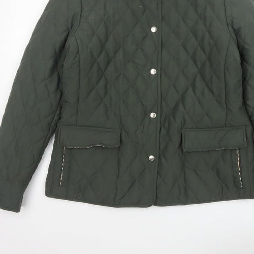 David Barry Women’s Green UK 14 Quilted Padded Jacket