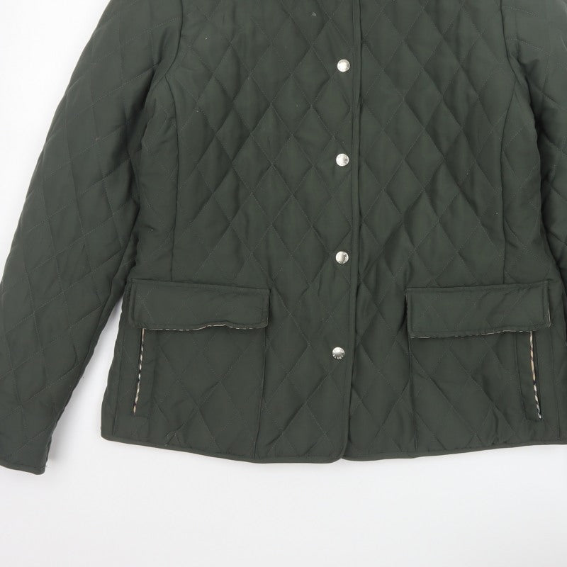 David Barry Women’s Green UK 14 Quilted Padded Jacket