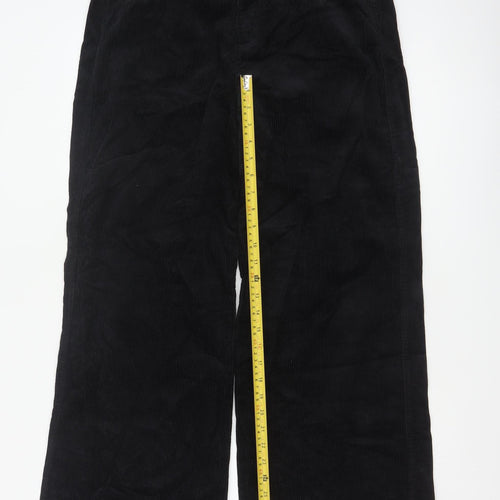 White Stuff Women Black UK 12R Corduroy Wide Leg Trousers