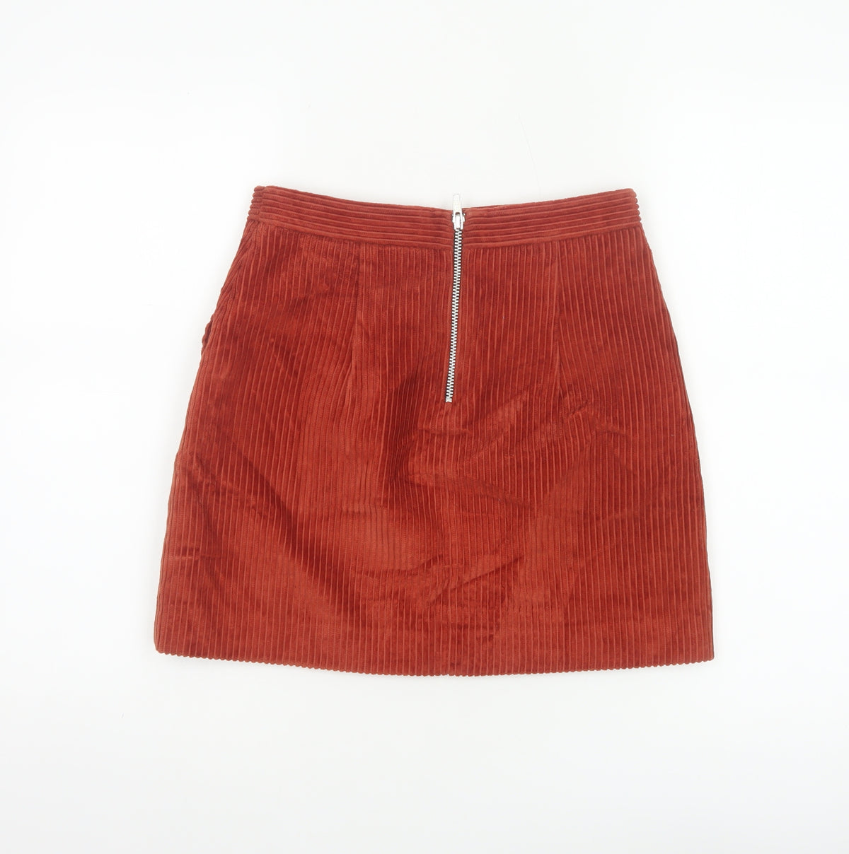 Jack Wills Women's Orange UK 8 Corduroy Mini Straight Skirt