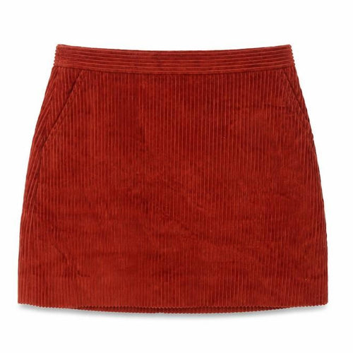 Jack Wills Women's Orange UK 8 Corduroy Mini Straight Skirt