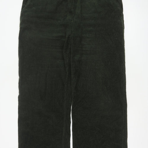 White Stuff Women’s Green Corduroy Straight Trousers UK 18 Regular