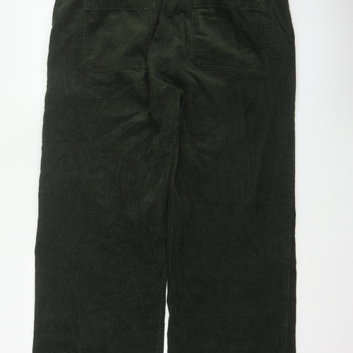 White Stuff Women’s Green Corduroy Straight Trousers UK 18 Regular