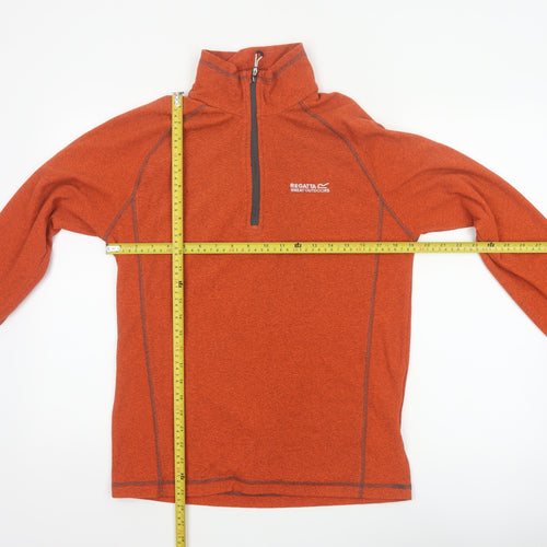 Regatta Men's Orange S Half Zip Fleece Sweatshirt Outdoor Hiking