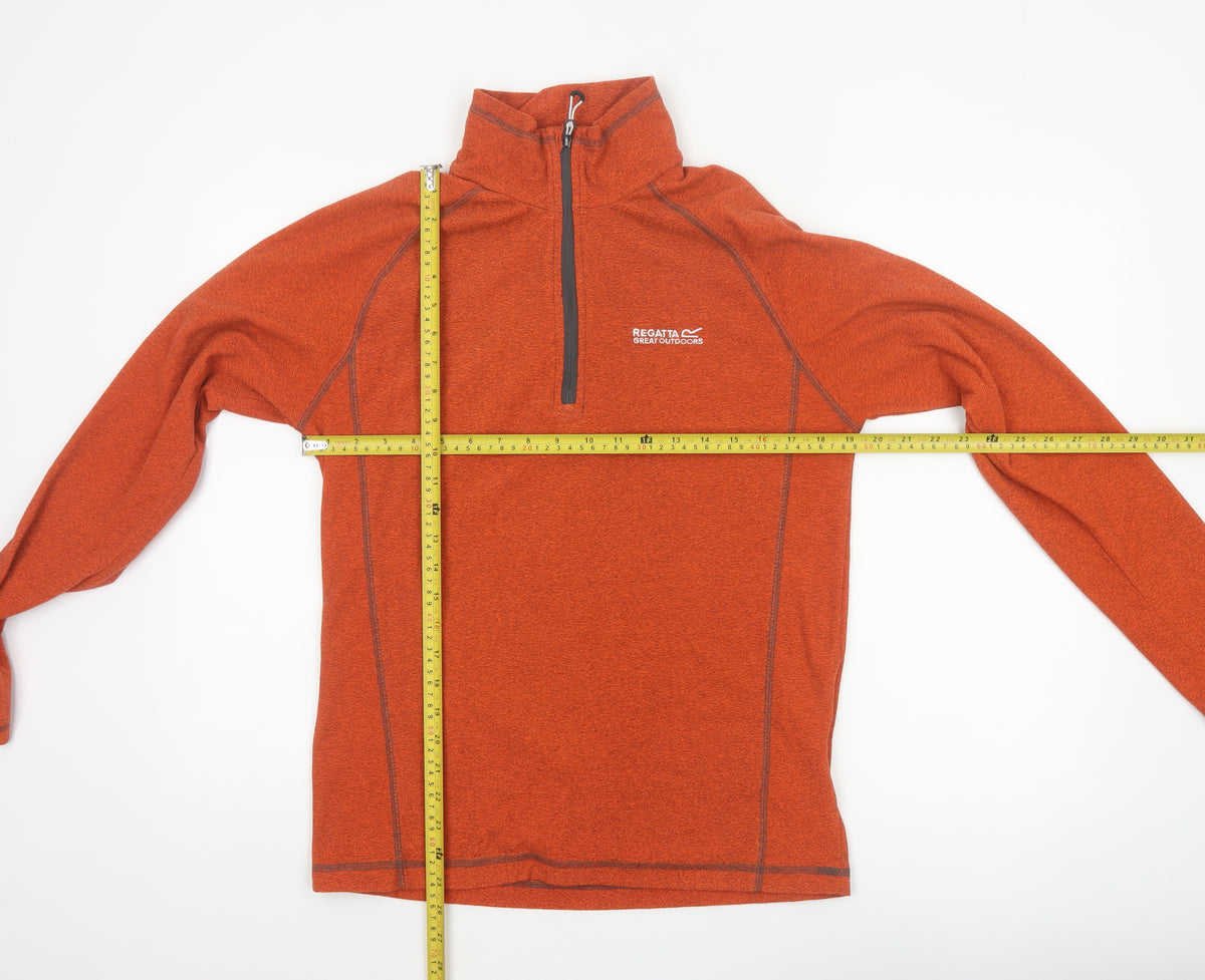 Regatta Men's Orange S Half Zip Fleece Sweatshirt Outdoor Hiking