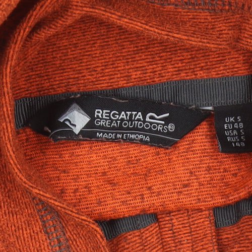 Regatta Men's Orange S Half Zip Fleece Sweatshirt Outdoor Hiking