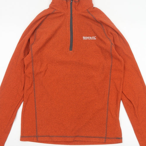 Regatta Men's Orange S Half Zip Fleece Sweatshirt Outdoor Hiking