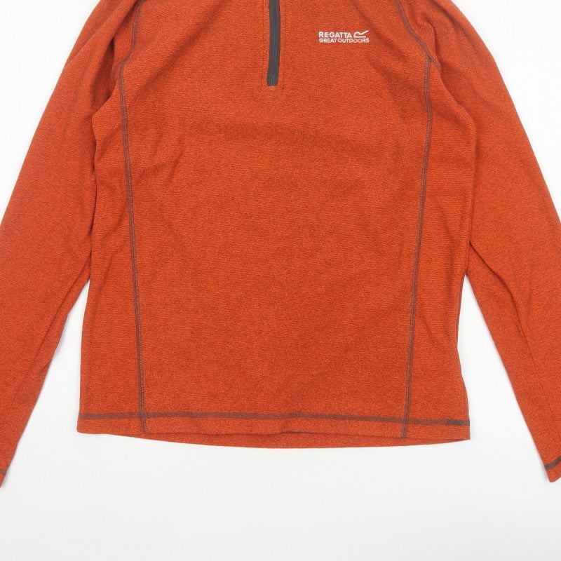 Regatta Men's Orange S Half Zip Fleece Sweatshirt Outdoor Hiking