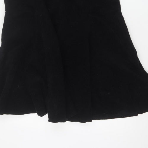 Bhs Women’s Black UK 10 Cotton Corduroy Flare Long Skirt