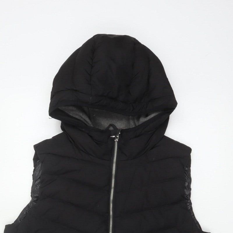 Gap Women’s Black M Hooded Quilted Puffer Waistcoat Gilet