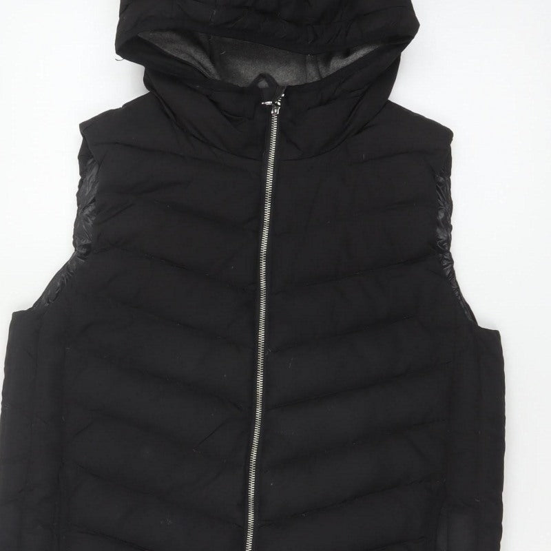 Gap Women’s Black M Hooded Quilted Puffer Waistcoat Gilet