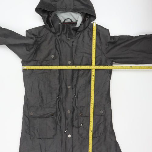 Per Una Women Black UK 12 Hooded Shower Resistant Parka Jacket