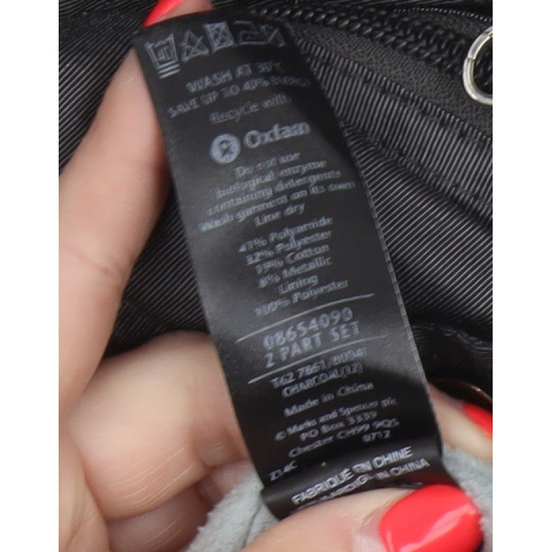Per Una Women Black UK 12 Hooded Shower Resistant Parka Jacket