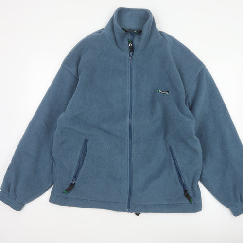 Outdoor Scene Men's Blue M Fleece Full Zip Aztec Jacket