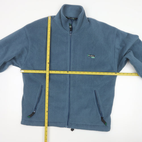 Outdoor Scene Men's Blue M Fleece Full Zip Aztec Jacket