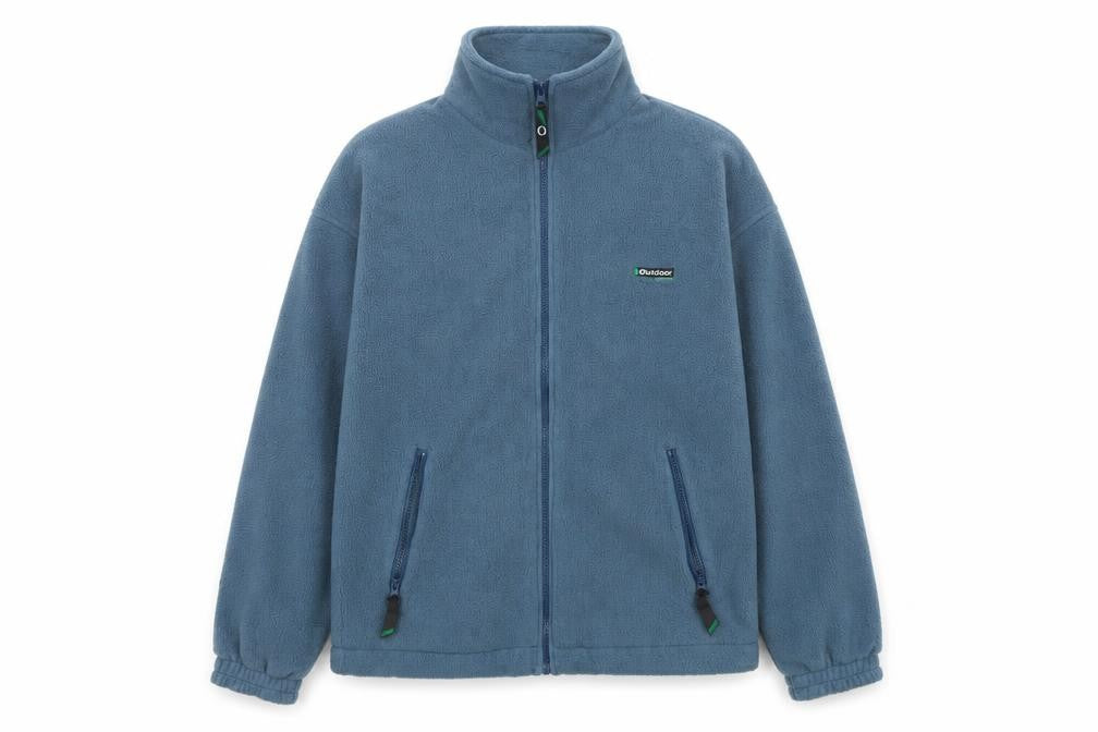 Outdoor Scene Men's Blue M Fleece Full Zip Aztec Jacket