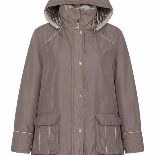 BM Women’s Brown M Hooded Padded Parka Jacket Quilted Pockets