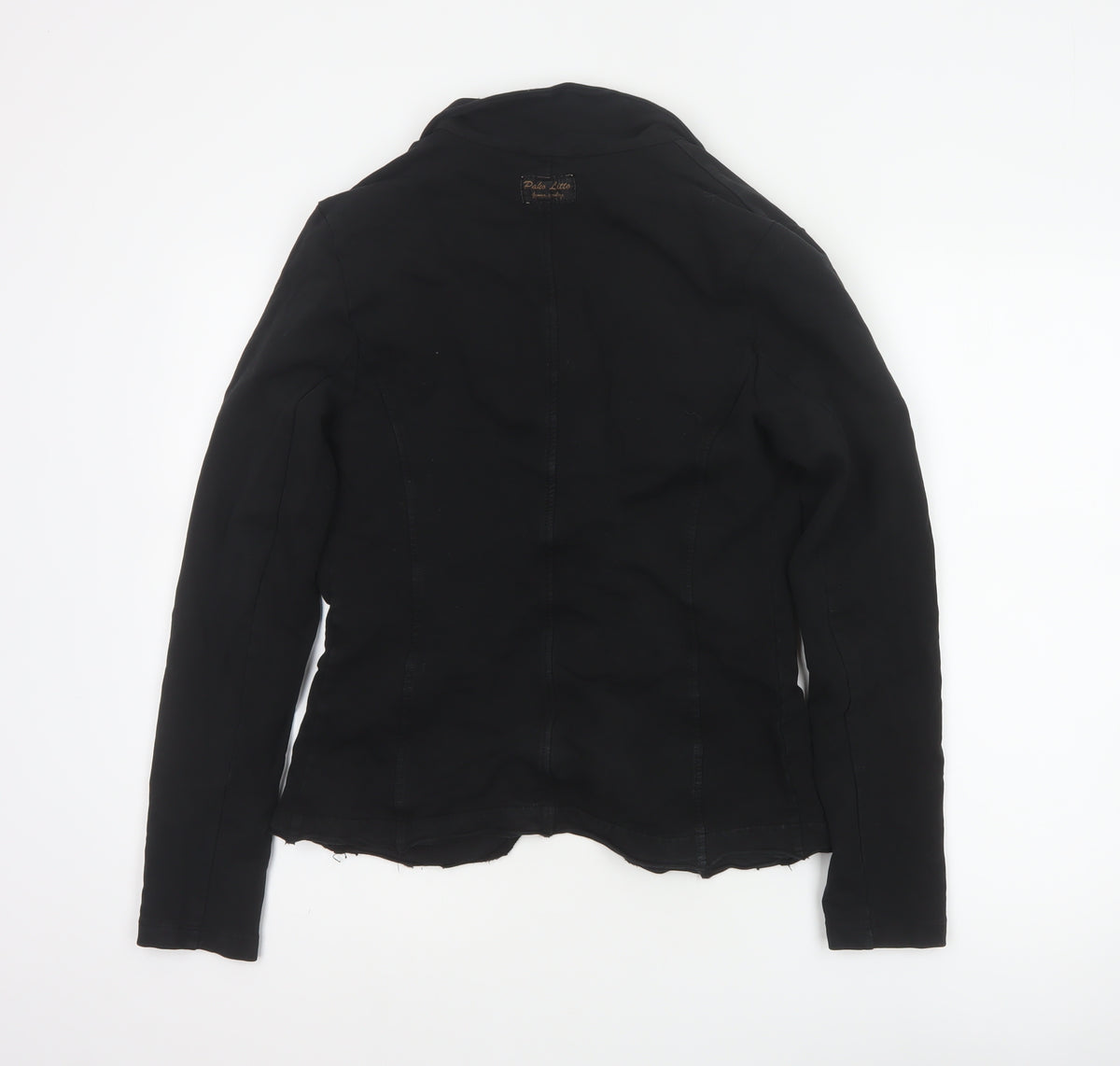 Bebe-Litte Women Black M Tailored Short Two Button Blazer Jacket