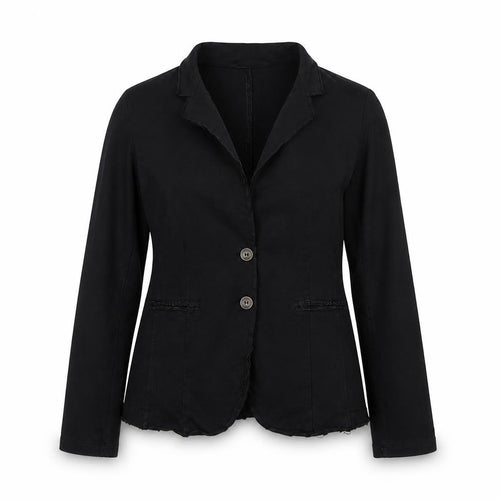 Bebe-Litte Women Black M Tailored Short Two Button Blazer Jacket