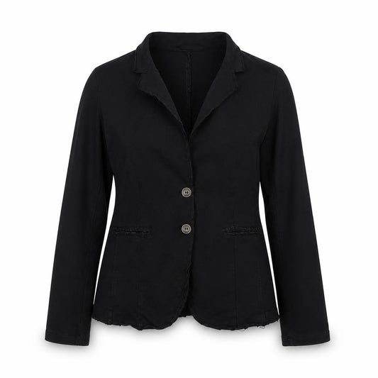 Bebe-Litte Women Black M Tailored Short Two Button Blazer Jacket